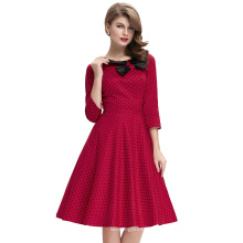 Belle Poque Stock Parisian Style Polka Dots Retro Vintage Cotton Women Summer Dress BP000135-2